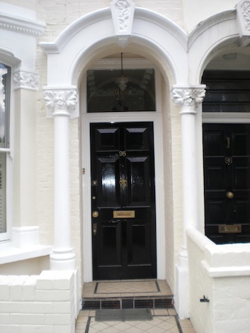 exterior front door after